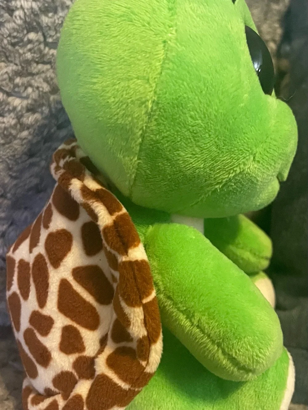 TY Beanie Boos Turbo Green Turtle Plush Stuffed Animal Gold Glitter Eyes w/ Tag